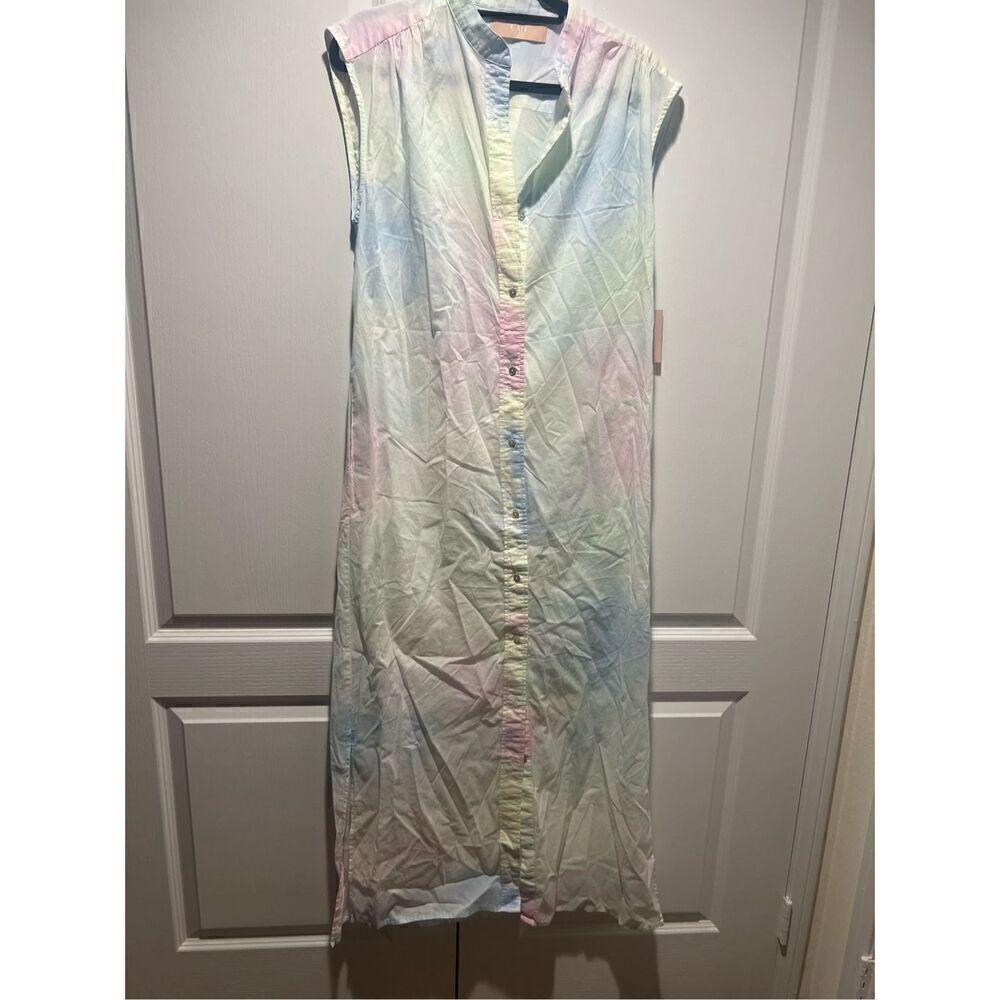 CALI by Cali Dreaming Shirt Maxi Dress sprinkles tie dye -size S NWT$198 - Picture 3 of 6